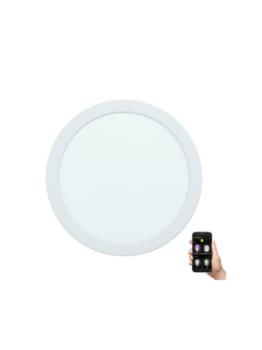 Eglo Fueva Στρογγυλό Χωνευτό LED Panel 16.5W με Ρυθμιζόμενο Λευκό Φως 21.6εκ.