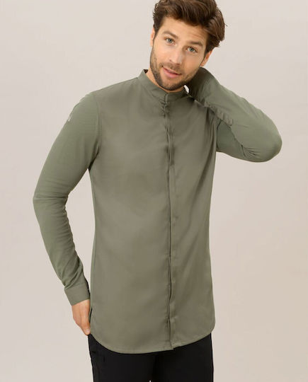 Le Nouveau Chef Mantel Koch Unisex Khaki mit Langärmelig Julien