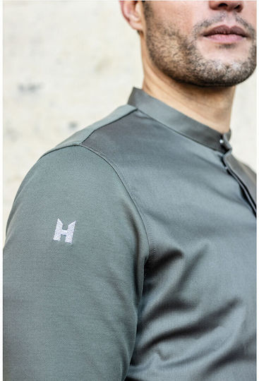 Le Nouveau Chef Mantel Koch Unisex Khaki mit Langärmelig Julien