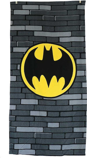Dc Comics Παιδική Πετσέτα Θαλάσσης Μαύρη Batman 140x70εκ.