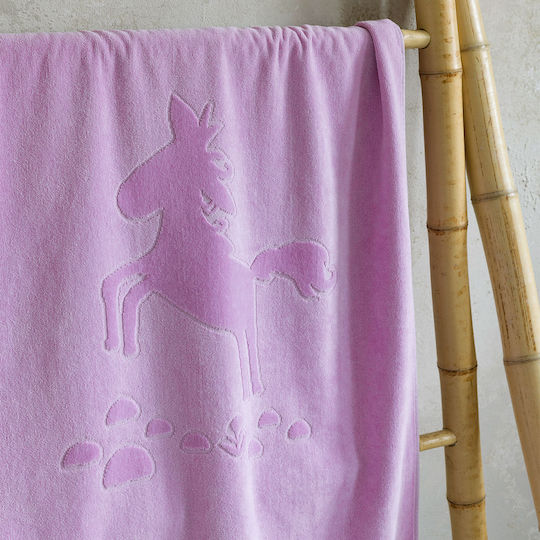 Nima Fairytale Kids Beach Towel Lilac Unicorns 140x70cm