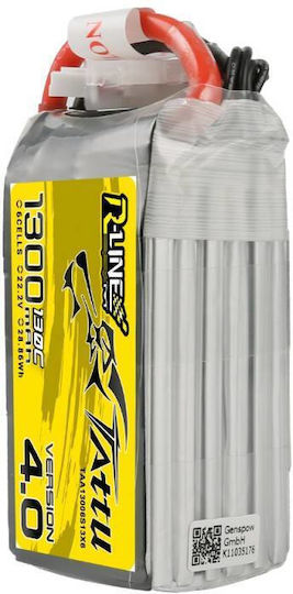 Tattu R-Line V4 Батерия Li-Po 22.2V 1300mAh 130C 6S XT60 за Дрон