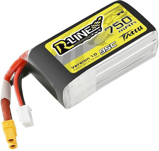 Tattu R-Line Μπαταρία Li-Po 11.1V 750mAh 95C 3S XT30 για Τηλεκατευθυνόμενο 2τμχ
