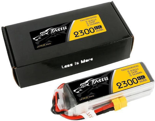Tattu FPV Classic Μπαταρία Li-Po 14.8V 2300mAh 75C 4S XT60 για Τηλεκατευθυνόμενο 2τμχ