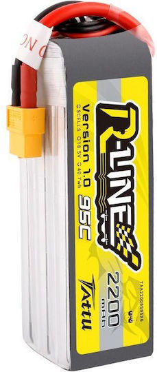 Tattu R-Line Μπαταρία Li-Po 18.5V 2200mAh 95C 5S XT60 για Drone 2τμχ