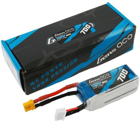 Gens Ace Ace Classic Baterie Li-Po 11.1V 700mAh 30C 3S XT60 pentru Vehicul RC