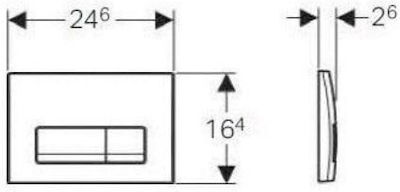 Geberit Delta 50 Placă de scurgere pentru toalete Dual Flush 115.119.21.1