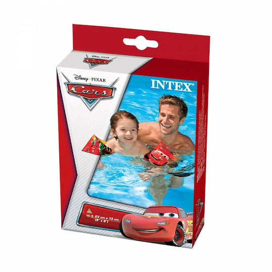 Intex Μπρατσάκια Κολύμβησης από Βινύλιο 3-6 ετών Cars 23x15εκ. Πολύχρωμα