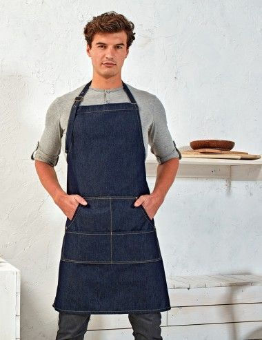 Premier Ποδιά Barista / Bartender Ολόσωμη PR126 Navy Μπλε