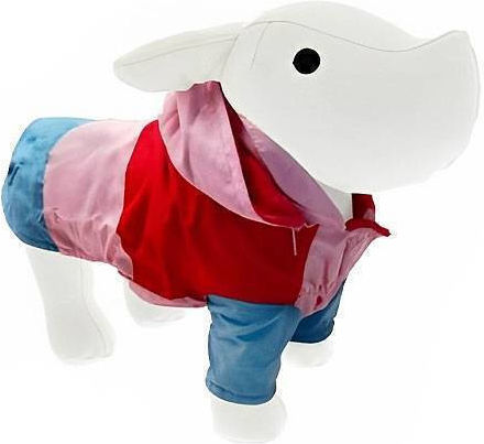 Ferribiella Lolli-Pop Orange Waterproof Dog Coat with Hood with 43cm Back Length