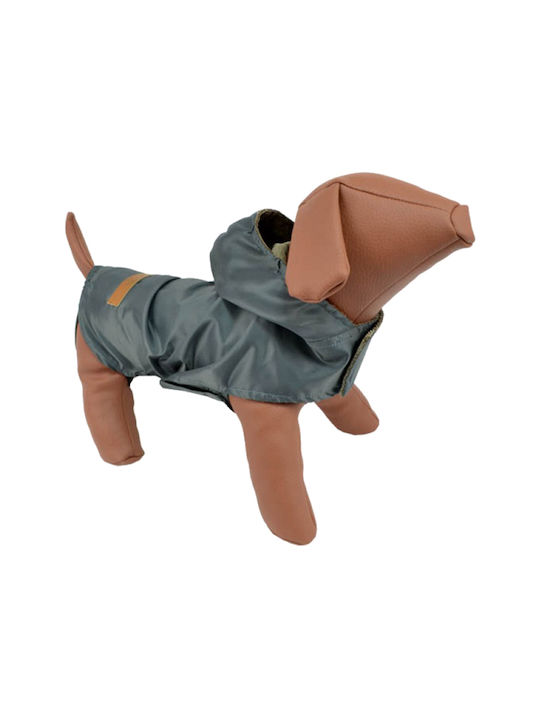 Woofmoda 933-1101 Gray Waterproof Dog Coat with Hood with 61cm Back Length 933-1101-1200