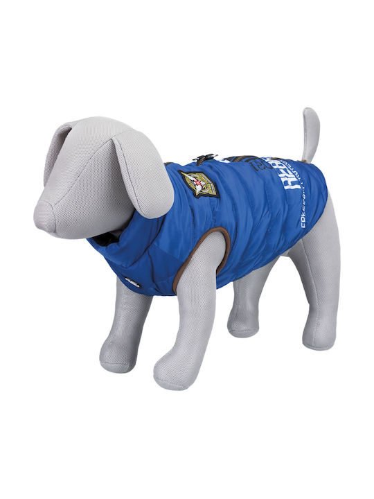 Trixie Saint-Malo Blue Waterproof Dog Coat with 33cm Back Length 67922