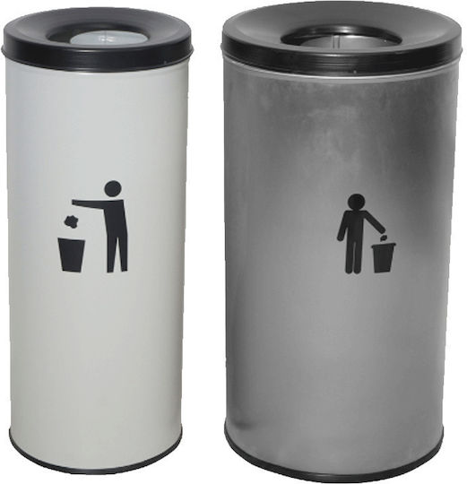 Molyto Metallic Waste Bin 30lt Inox