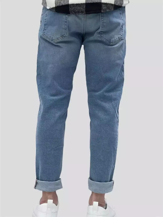 Denim pants elastic blue