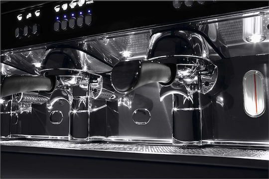 Wega Polaris EVD + SPIW-D Negru Mat Mașină De Espresso Comercială Cu 3 Grupuri 5.8kW L57xA45xÎ99.9cm