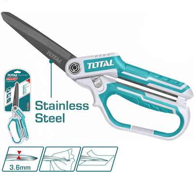 Total Scissors 25.5cm with Stainless Steel Blade Turquoise