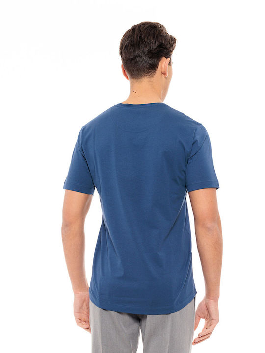 Biston Herren T-Shirt Kurzarm Blau