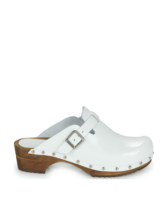 Sanita Krisla Damen Clogs Weiß
