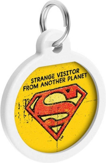 WauDog Superman Vintage Dog ID Circular Smart ID Metal (Μiscellaneous Designs)