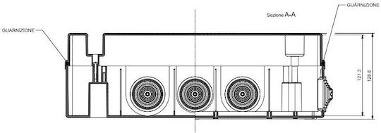Scame Surface Mounted Electrical Box Branching IP55 in Gray Color