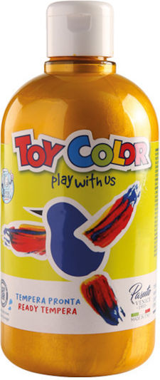 Toy Color Ready Tempera Paints Gold in Bottle 500ml 1pcs