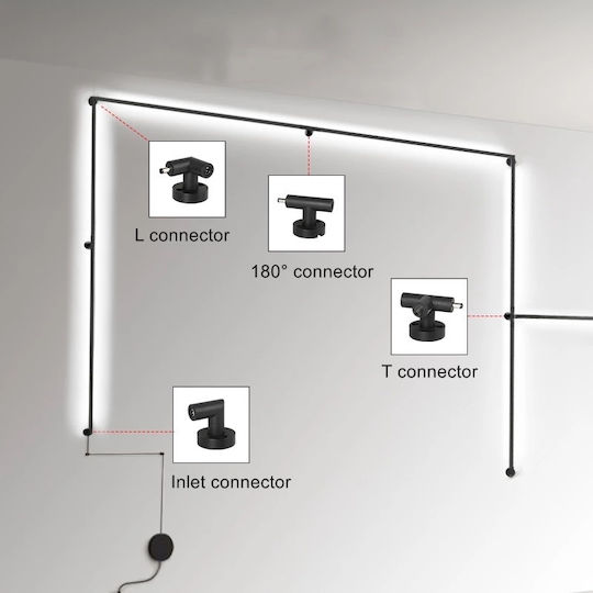 Home Lighting Монтажна Поддръжка за Осветителни Тела Черен 77-9078