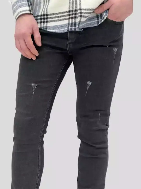 Herrenjeans Schwarz mit Tränen