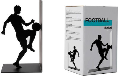 Metal Bookend Football in Black Color 17x10x10cm.