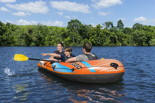 Bestway Inflatable Boat 3 People Orange with Oars & Pump 246x122cm