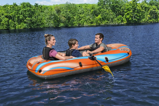 Bestway Inflatable Boat 3 People Orange with Oars & Pump 246x122cm
