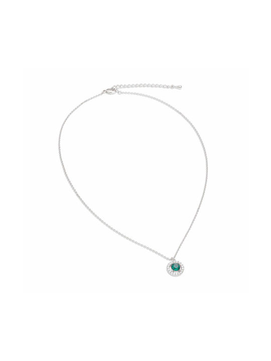 LILY AND ROSE-Miss Miranda necklace - Emerald (Silver)-Brass