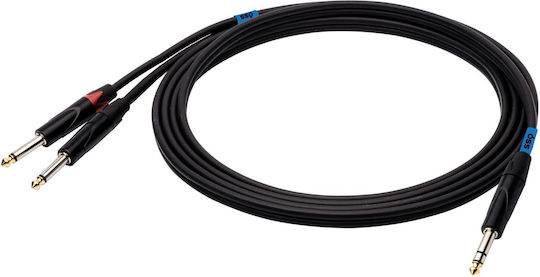 Sound Station Quality (SSQ) JSJM1 Cable 6.3mm male - 2x 6.3mm male 1m (SS-1452)
