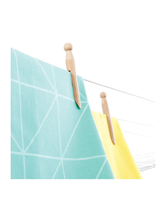 Brabantia Lift-O-Matic Folding Floor Clothes Drying Rack Made of Metal with 40m Hanging Length