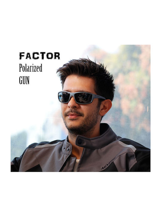 Polareye PL66 Sunglasses Gray with Acetate Frame & Black Lens