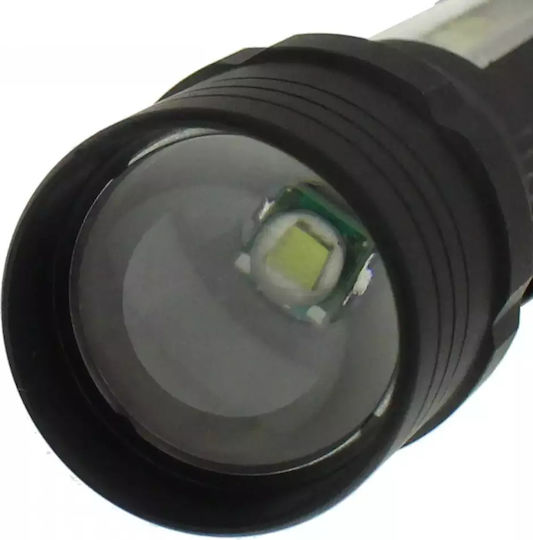 Rechargeable Flashlight LED IPX4 Dual Function with Maximum Brightness 450lm Black