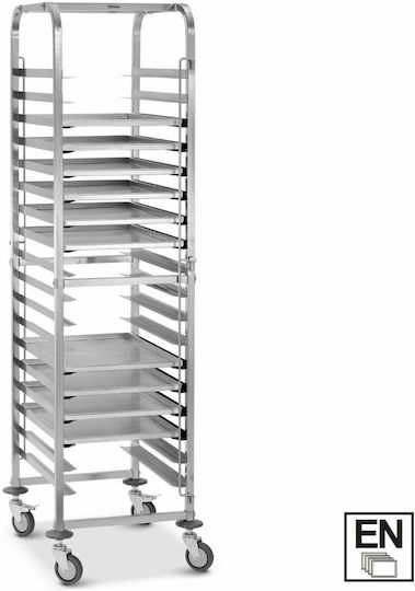 Bartscher Carucior pentru bucătărie comercială pentru 18 tăvi H189.5xL53.5xL68.5cm