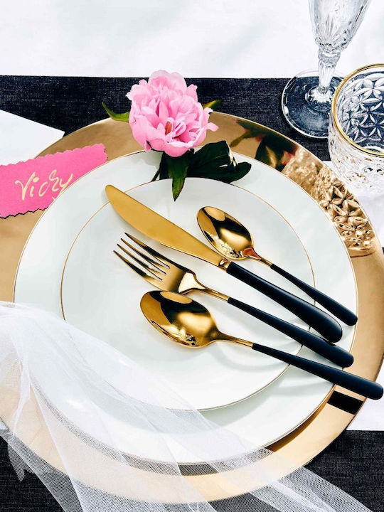 Butlers Empire Besteckset Edelstahl Schwarz 4Stück