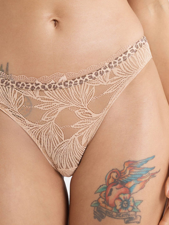 WOMEN'S LACE BRIEFS BRAZIL ESOTIQ BEIGE