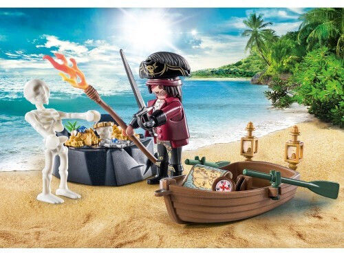 Playmobil Pirates Pirate with Boat & Treasure for 4-10 years old