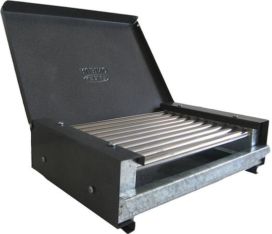 Rubino EC-0 9K Настолна Електрическа Скара с Решетка 900W Неръждаема с Капак 31x22.5см