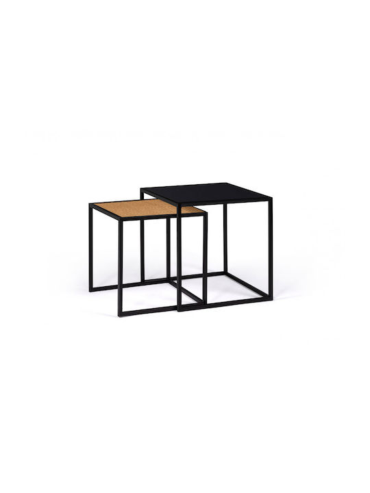 Set Zigon Pătrat Lagos Din Lemn Bej 2 Buc M45xL45xÎ45cm