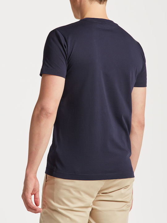 Gant Men's T-Shirt with Logo Navy Blue