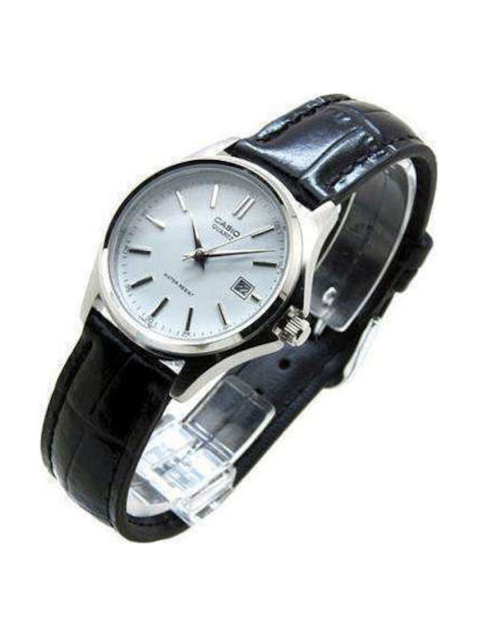 Casio Ρολόι Μπαταρίας με Δερμάτινο Λουράκι