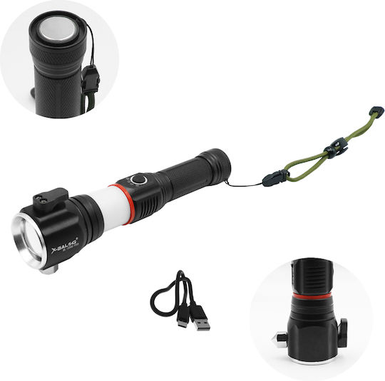 X-Balog Wiederaufladbar Taschenlampe LED BL-SY-2008-P50 Schwarz