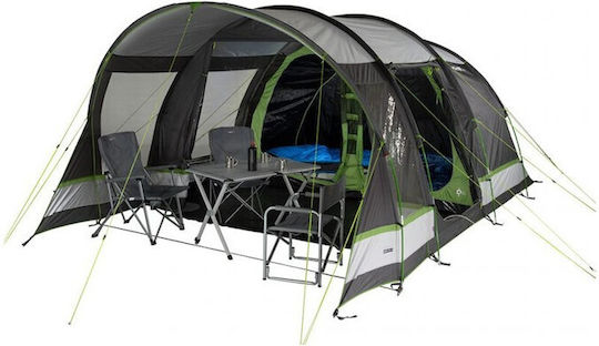 High Peak Garda 4.0 Зимна Палатка За Къмпинг Тунел Зелена С Двоен Плат За 4 Човека 550x280x200см