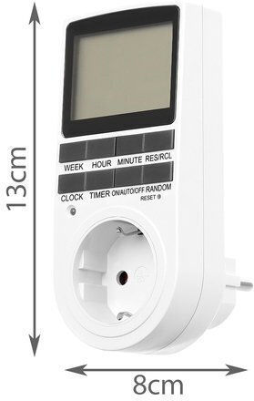 Izoxis Digital Timer Socket Daily / Weekly with Random Programming Capability