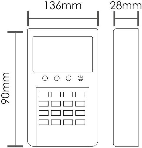 Olympia Electronics BS-466/A Клавиатура за Аларма с екран в Бял Цвят 921466001