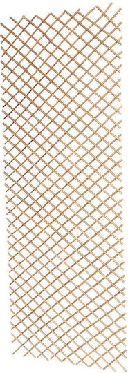 Foldable Wooden Garden Trellis with Rhombus Grid Design in Brown Colour 200x100cm