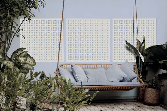 Trellis de Grădină Moon din Plastic în Culoare Alb 100x100cm 1buc