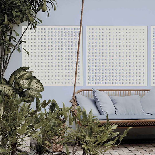 Trellis de Grădină Moon din Plastic în Culoare Alb 100x100cm 1buc